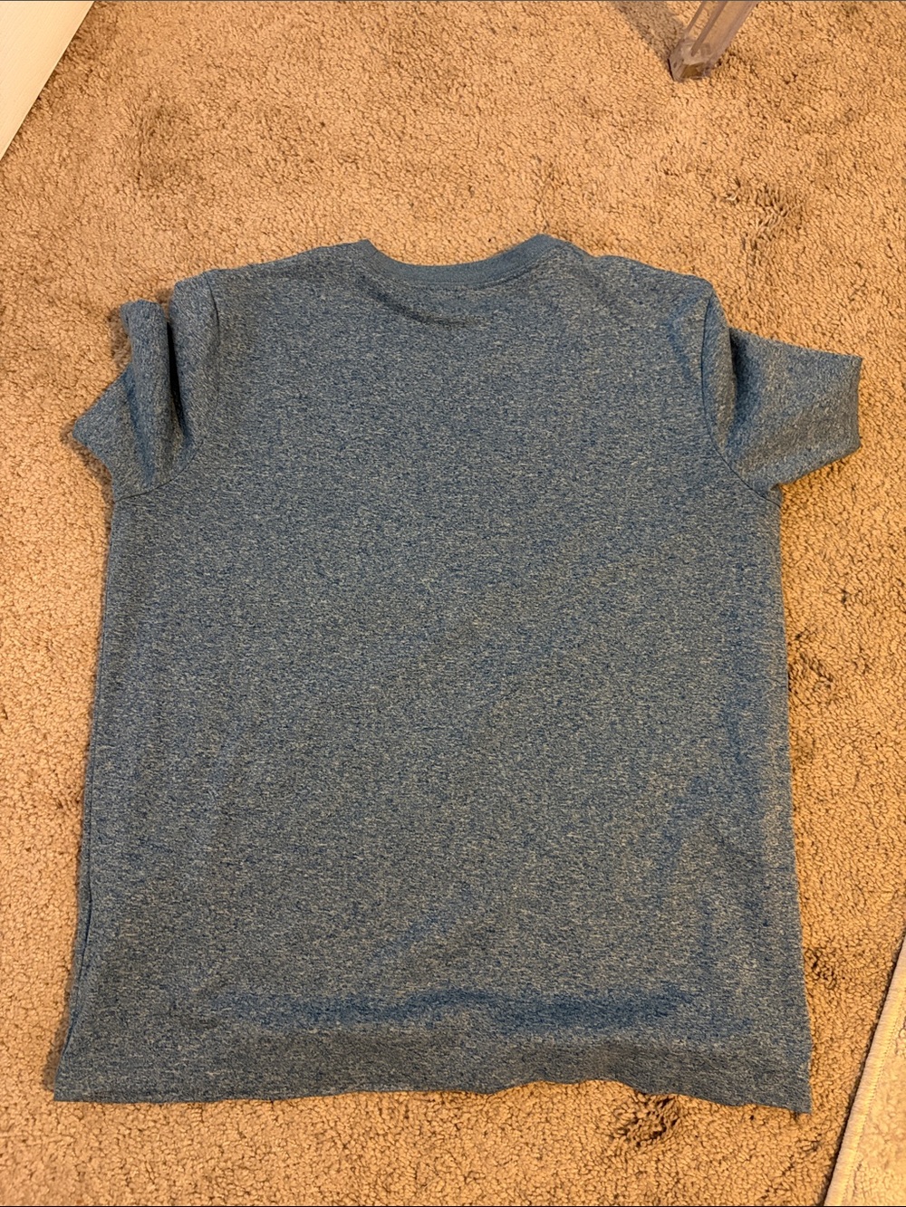 Nike Heathered Blue Crewneck Tee with White Swoosh - Picture 3 of 3